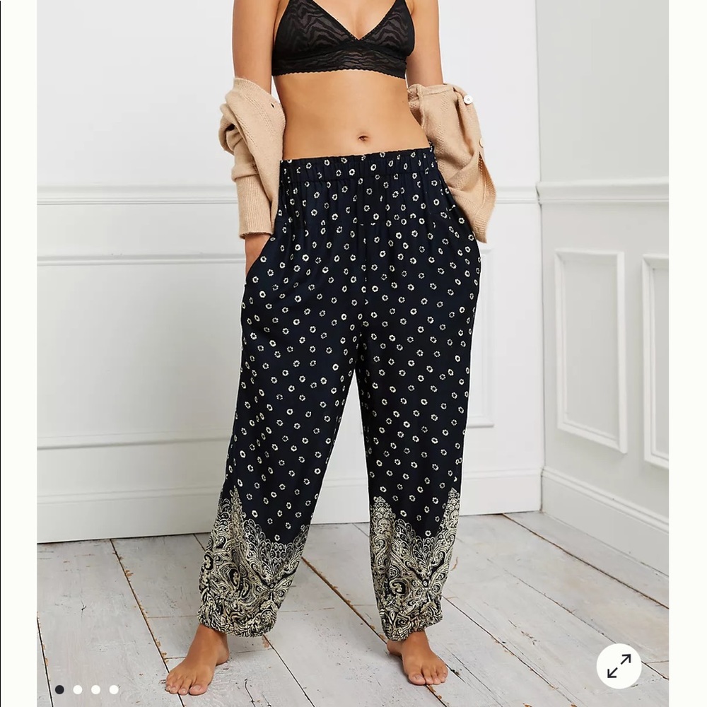 Anthropologie Black and White Patterned Pants